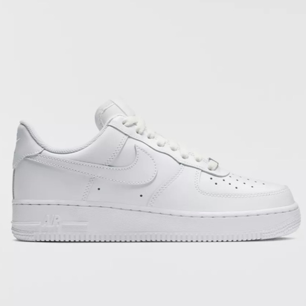 Nike Air Force 1 White Leather Sneakers